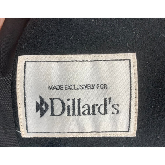 Vintage Y2K Preston & York Sz 16 Black Wool Cashmere Double Breasted Long Coat - Picture 5 of 7